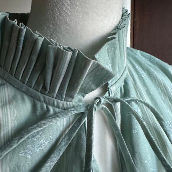 LILLOU | The Dream Collection Sage Green Maxi Dress Romantic Cottagecore Large - Picture 9 of 10